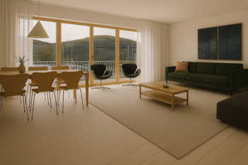 3 Innanífrá 20250616 Íbúð Hjartvard Lættar Gardinur